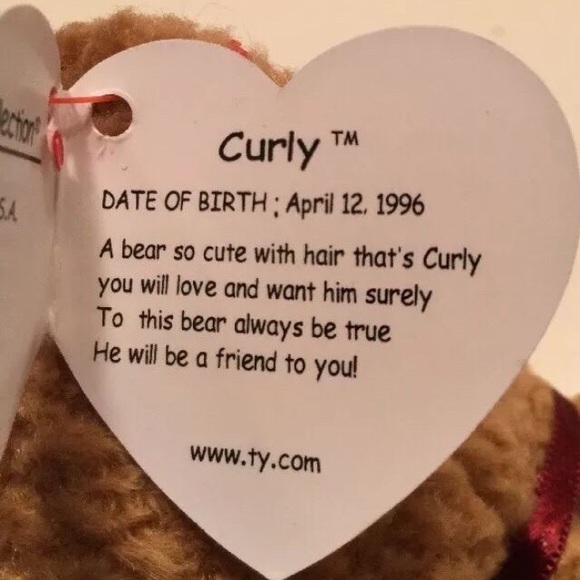 Rare Ty Beanie Baby Curly Multiple Tag Errors PE - Picture 9 of 10